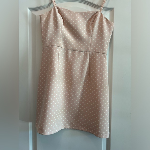 French Connection pale pink polka dot mini dress - Picture 9 of 13
